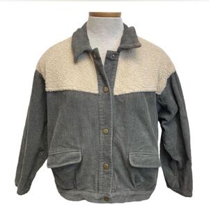 3/$15 Paper Crane Corduroy Sherpa Jacket Women’s Small Fall Winter Cozy Outdoor